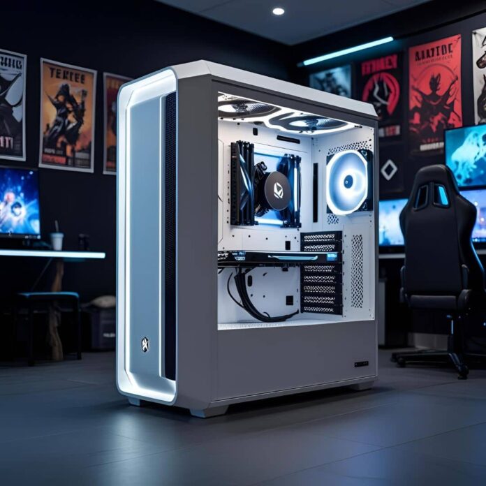 gaming cabinet white